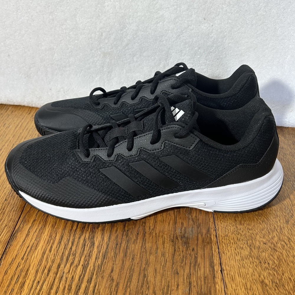 Adidas Mens Size 12 Black White Gamecourt 2 Tennis Shoes